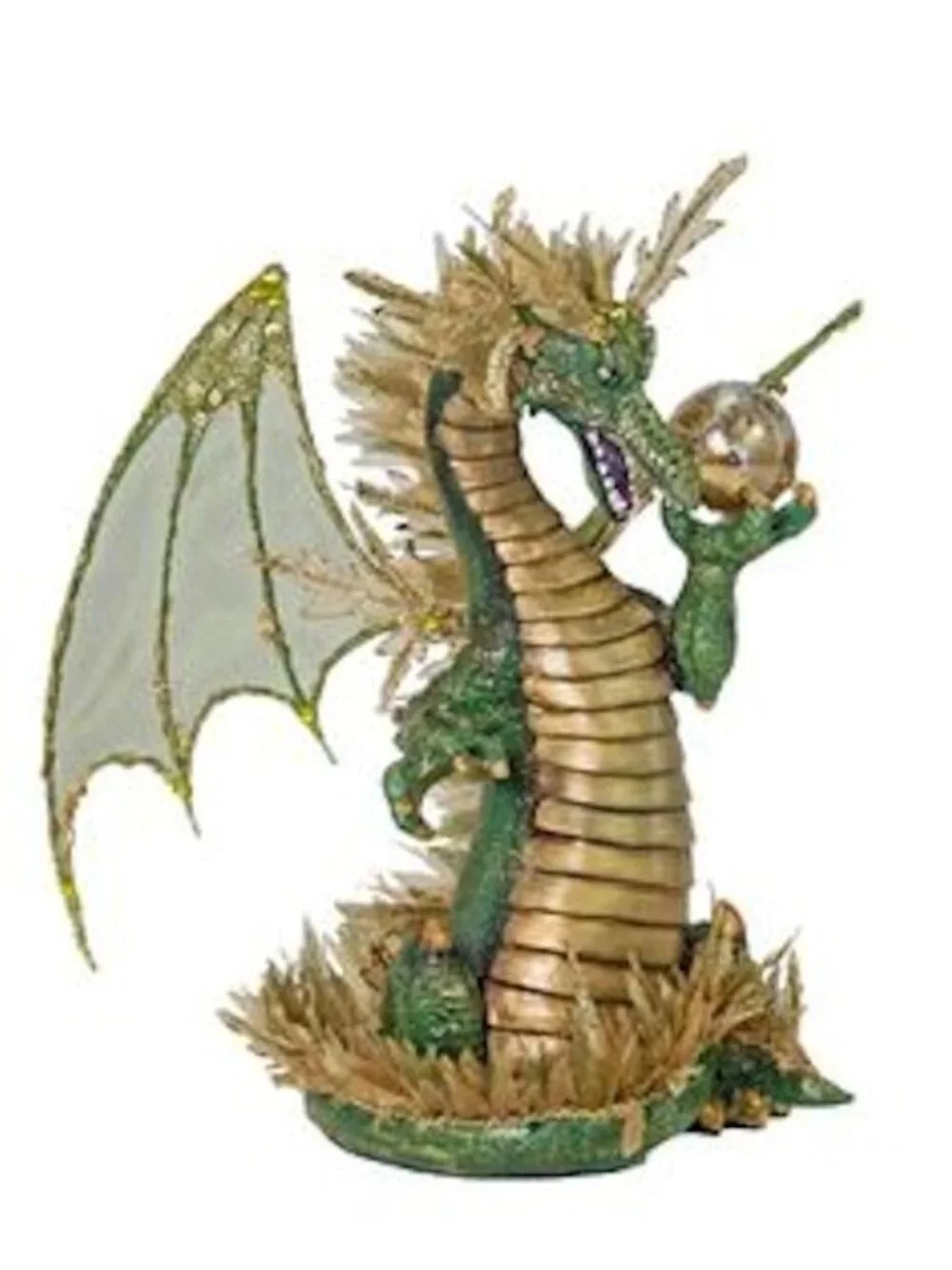 Katherine's Collection Beaded Green Dragon Sitting Figurine Myths & Legends